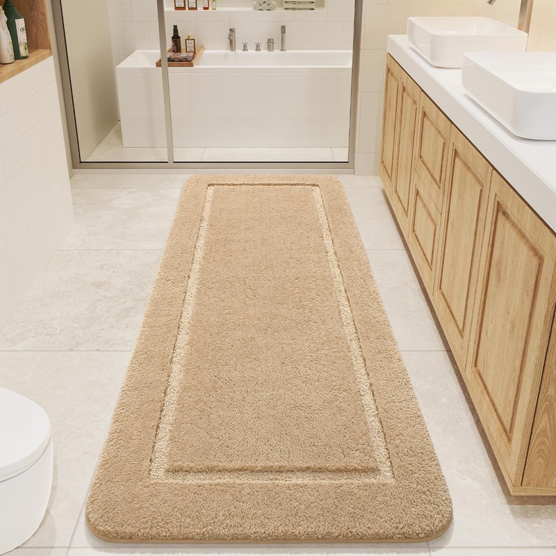 LOCHAS Bathroom Rugs, 24" x 60" Long Bath Rug, Non