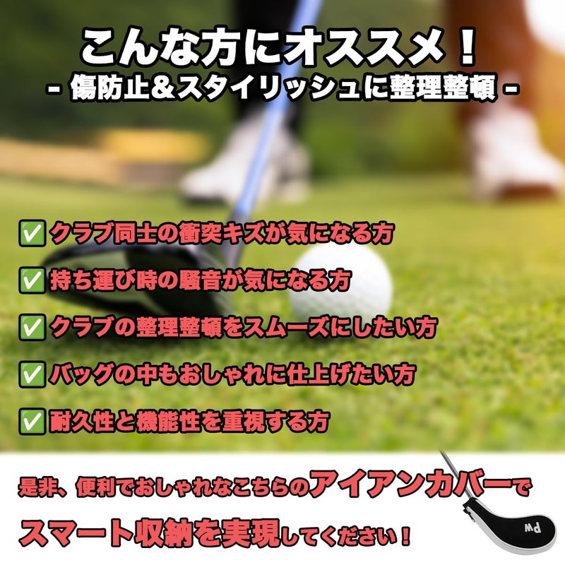 Golf Iron Covers Set of 10 Headcovers with Count Printed,