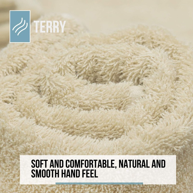LINENOVA 100% Cotton Face Washer Towel (10 Pack) - Ultra-Soft,