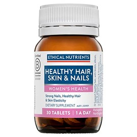 Ethical Nutrients Healthy Hair, Skin & Nails - Assists Strong Nails, Healthy Hair & Skin Elasticity with Biotin - 30 Tablets