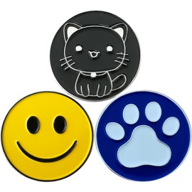 Adhere Golf Marker Golf Magnetic Logo Ball Mark Cute Cat Dog Paw Design Pack of 3 Not Included Pedestal (E Golf Marker, 3 Pack)