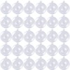 30 Pcs Christmas Baubles Clear Plastic Transparent Baubles Fillable Xmas