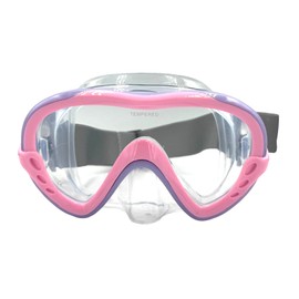 EasyDive Schnorchelset Kinder Schnorchel Maske mit elastisches Band Anti-Fog Tauchmaske Taucherbrille Trocken Silikonmaterial Schnorcheln Set für Jungen Mädchen (Lavender Dream - Lila/Pink)