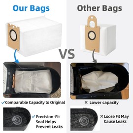 HUIZHEN 10 Pack Dust Bgas for iHome AutoVac Nova S1 Pro Robot Vacuum iHRVS1PRO-3BLK, Replacement 10 Vacuum Bags