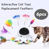 ORSDA 6Pcs Interchangeable Attachments Cat Feather Toys Replaceable Feathers and