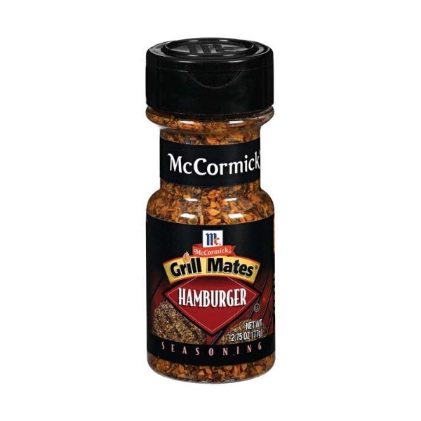 McCormick Grill Mates Seasoning - Hamburger - Net Wt. 2.75 OZ (77 g) Each - Pack of 2