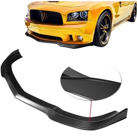KUAFU Front Bumper Lip Compatible with 2011-2014 Dodge Charger SRT Model Lower Spoiler Splitter Chin Body Kit PP Plastic Black 3Pcs