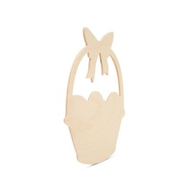 Unfinished Easter Basket Cutout 12 inch, Pack of 1 Holiday Home Decor, Easter Cutouts, Centerpiece, Party Decor, by Woodpeckers