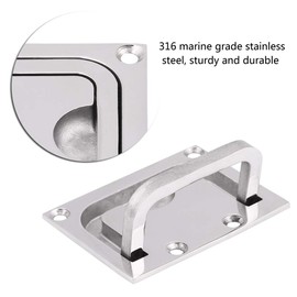 Boat Hatch Handle Flush-Mounted Hatch Cabinet Lifting Handle Stainless Steel for Marine Yacht