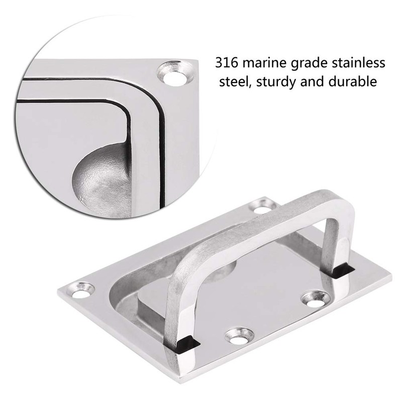 Boat Hatch Handle Flush-Mounted Hatch Cabinet Lifting Handle Stainless Steel