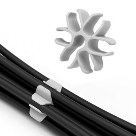tizi Knubbi Snowflake 2 Grey Cable Tidy Bundles up to 13 Thick Cables