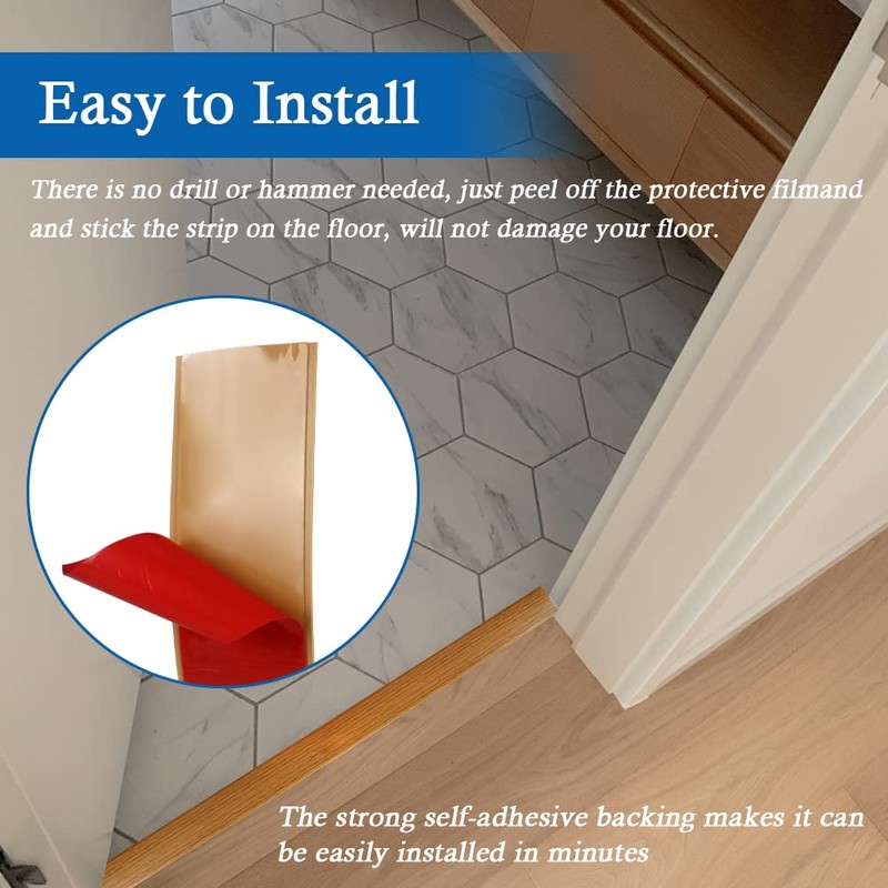 Floor Transition Strip Self Adhesive Floor Cover Strips Laminate 2"
