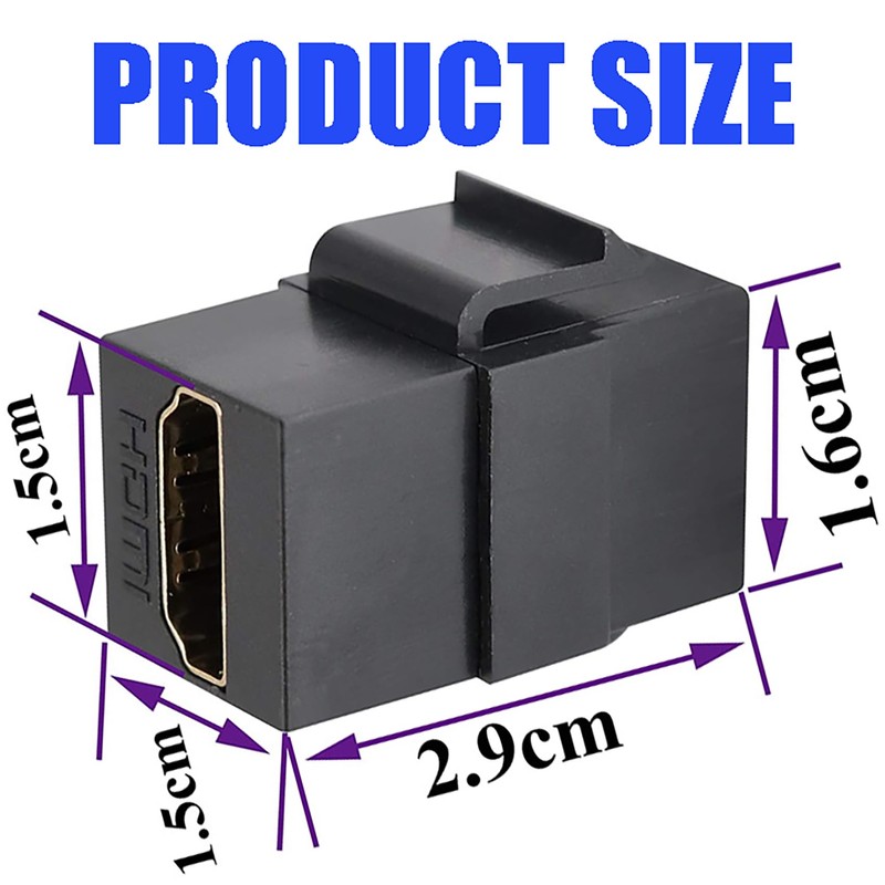 tunghey HDMI Keystone Jack, 4K HDMI Female to Female Adapter