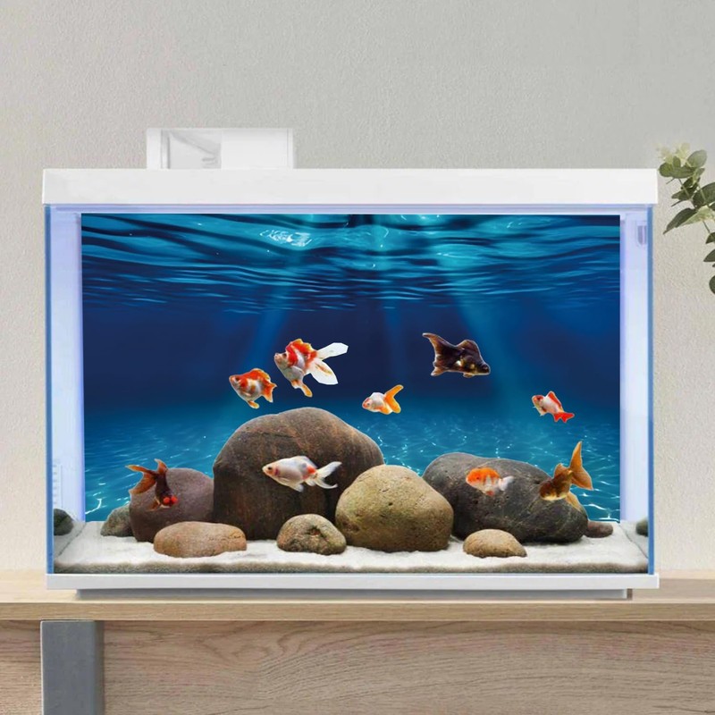AWERT 72x24 inches Ocean Floor Aquarium Background Undersea Theme Aquarium