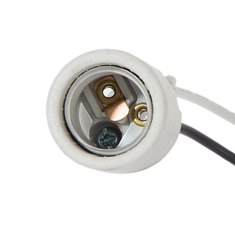 B&P Lamp Intermediate Base E17 Keyless Unglazed Porcelain Socket with