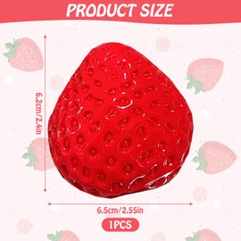 Fufu Squishy,Strawberry Squishy,Fidget Toys Squishy,Soft Squeeze Fidget Toys,Pinch Toy Compact and Easy to Carry Stress Relief Suitable for Children and Adults (Strawberry)