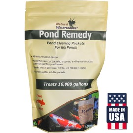 Natural Waterscapes Pond Remedy | Koi Pond Cleaning Packets | Treats up to 16,000 gallons