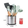 LIBODOUR Utensil Holder,Kitchen Utensil Holder For Counter,Rotating Silverware Organizer Cooking
