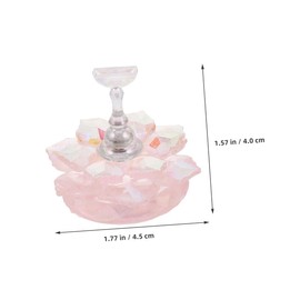 Outanaya 2pcs Iridescent Cherry Blossom Nail Practice Stand Magnetic Display Holder for Fake Nails Tool Fixed Display Stand Convenient Manicure Accessory for Salon and Home Use