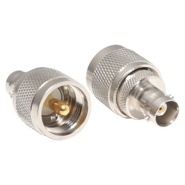 Anina BNC Female to UHF Male PL259 RF Coaxial Adapter for CB Ham Radio Adapters Coax Connectors 2 Packs