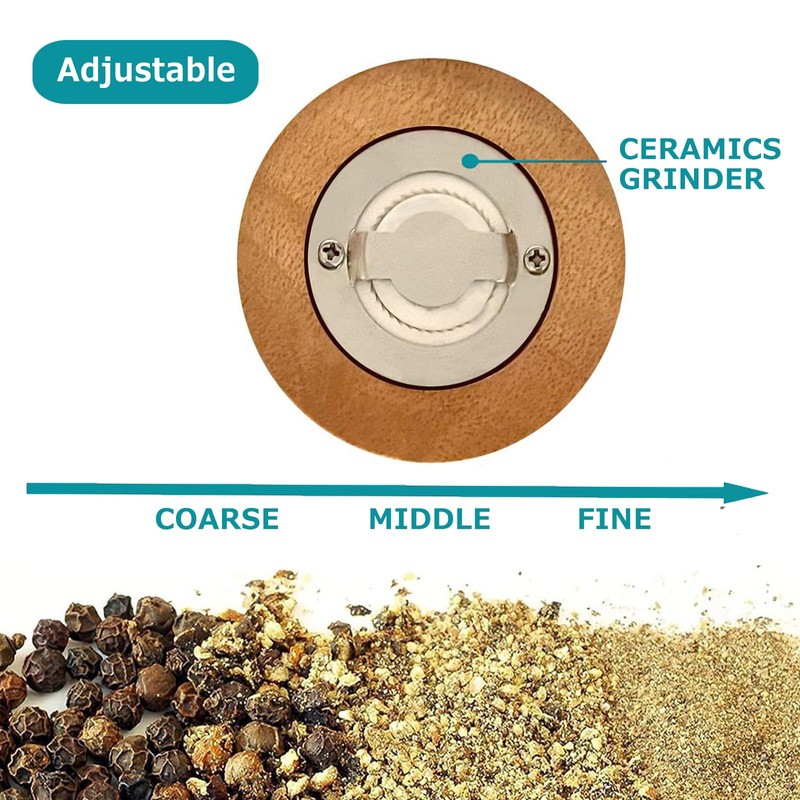 Pepper Grinder Set Classical Hand Shake Wood Manual Pepper Grinder,