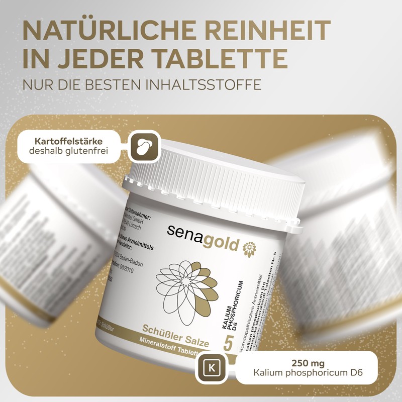 Senagold Schüssler Salts No. 5 - Potassium Phosphoricum D6 -