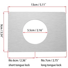OZXNO 2pcs Door Knob Reinforcement Plate Door Handle Fixing Cover Filler Repair Backplate Stainless Steel Door Hole Deadbolt Cover Plate (Silver)
