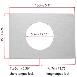 OZXNO 2pcs Door Knob Reinforcement Plate Door Handle Fixing Cover Filler Repair Backplate Stainless Steel Door Hole Deadbolt Cover Plate (Silver)