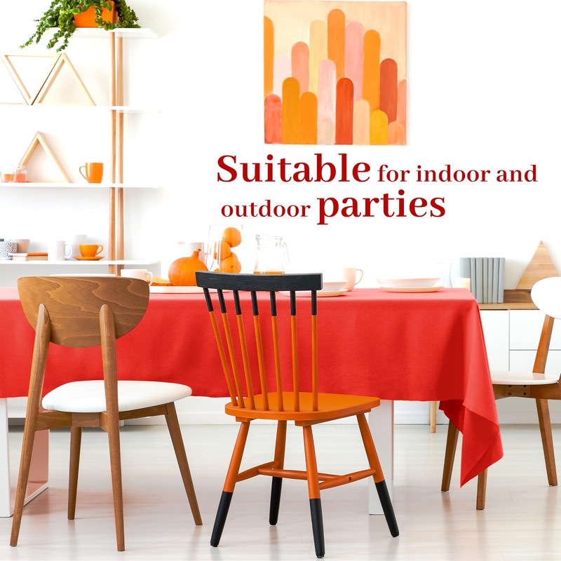 Bouiexye 4 Pack Disposable Table Cloth Red Plastic Tablecloth 54