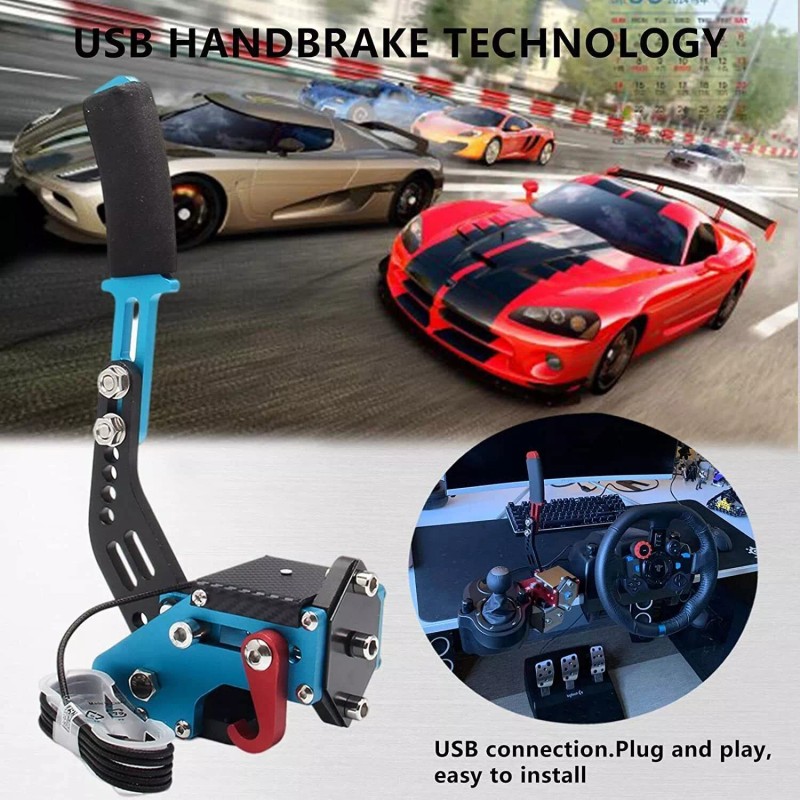 RASTP PC USB Handbrake,PC Windows Gaming Peripherals for Racing Games