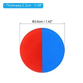 PATIKIL Self Stick Hot and Cold Water Label, 6 Pack Acrylic Round Shape Sticker Signs for Faucets Sinks, Left Blue/Right Red