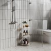 Aquiver Acrylic Standing Shower Caddy - Triangle Shower Organizer Stand