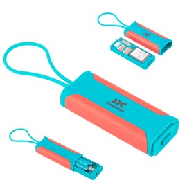 JJC Multi-Function Memory Card Storage Card Case for 2 Micro SD MSD Card + 1 SD Card + 1 Nano SIM Card + 1 USB 3.0 Multi-Function Card Reader (Include) + 1 Card Removal Tool (Include) Blue+Red