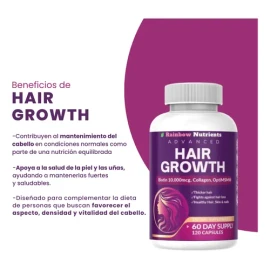 2pack Suplemento Hair Growth Biotina Colágeno 240 Cápsulas                                                                                            