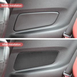 SUNJIKA Door Panel Sticker Trim for Ford Mustang 2015-2023 (2pcs Black)