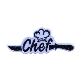 2 Pcs Chef Iron On Patches Embroidered Applique Iron On for Jeans, Clothes, Caps, Backpack, Hats