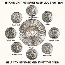 ZenBless Tibetan Tingsha Cymbals 2pcs, with Storage Box and Fabric Case, Meditation Sanskrit White Brass Chime Bells for Spiritual Healing Mindfulness, Yoga Buddhist, Relaxation Musical Instruments