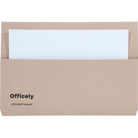 Officely Foolscap Document Wallets 285gsm - Assorted (Pack of 5)