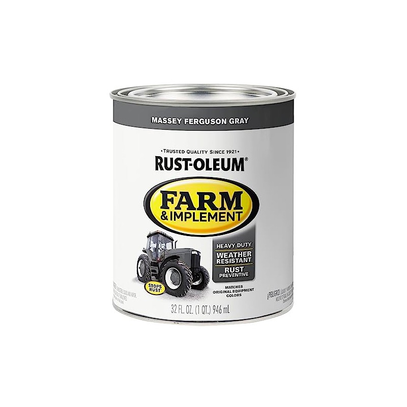 Rust-Oleum 280157 Farm & Implement Enamel Paint, Quart, Massey Ferguson