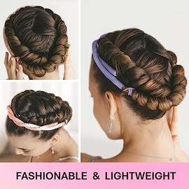 Lanzhire - Diadema pequeña sin calor, para rizar, sin calor, para cabello largo y corto, sin rulos de calor para dormir, para pasar la noche sin calor