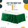 Ruffle Table Skirt Emerald Green 6 Pack 14 Ft Long