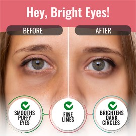 Eye Mask for Puffiness - Under Eye Patches for Dark Circles - Korean Under Eye Mask Patches for Puffy Eyes - Eye Gel Pads Depuffing Eye Brightener with Green Tea, Aloe Vera, Rose, Caffeine, Hydrogel & Collagen (15 Pairs)