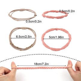 JOCXZI Hair Bobbles Girls Boho - 20 Pieces 5 Styles Hair Scrunchie Bracelet Elastic Hair Bands Hair Tie Bracelet Cute Hair Scrunchie Women Boho for Thick Hair Ponytails