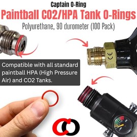 100 Poliuretano CO2/HPA tanque o-anillos (90 durómetro) [rojo]