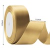 Flezoo Champagne Gold Ribbon 1 1/2inch, 25 Yards Satin Craft