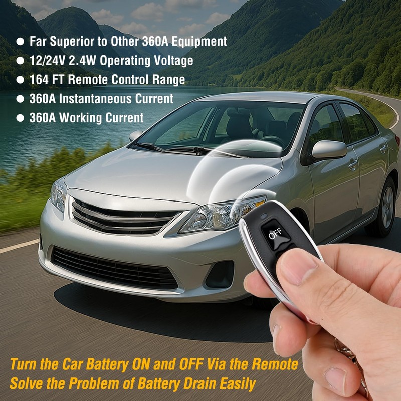 Nilight Remote Battery Disconnect Switch 12V 24V 360A Car Smart