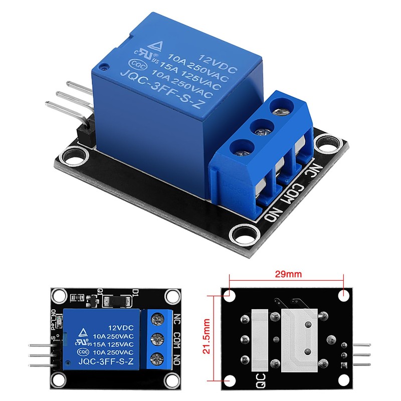 VooGenzek Pack of 5 12 V 1 Channel Relay Module
