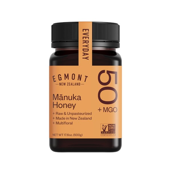 Egmont Honey Raw Manuka Honey MGO 50+ 17.6oz (500g) NON-GMO,