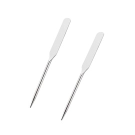 Spatula Makeup Spatula Stirring Stick Tool Cosmetic Tools Stainless Steel Metal Makeup Spatula Beauty Cosmetics Tools (2 Pcs)