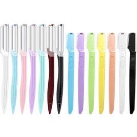 14 Pieces Eyebrow Razor Trimmer Eyebrow Shaper Trimmer Shaver Facial Hair Remover Tool for Eyebrow Grooming Shaping Trimming, 2 Style